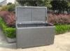 Aluminum Frame Grey Plastic Wicker Storage Box 120 x 60 x 85cm