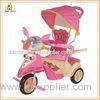 Pink Baby 3 In 1 Smart Trike With Canopy , Lovely Tricycles For 2 Year Olds