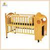 Personalised Lengthen Wooden Baby Swing Crib With Wheels Brakes Cabinet