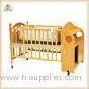 Personalised Lengthen Wooden Baby Swing Crib With Wheels Brakes Cabinet