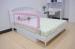 Aluminum Foldable Pink Baby Bed Rails 150CM With Woven Net
