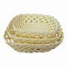Square Storage Basket in Milk Yellow, Made of Plastic Rattan, Used for Packing and Storage