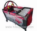 Small Soft Red Vertical Portable Baby Playpen For Home , Double Layer