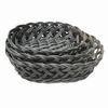 Oval Storage Basket in Black, Made of Plastic Rattan, Used for Packing and Storage