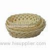 Oval Storage Basket in Milk Yellow, Made of Plastic Rattan, Used for Packing and Storage