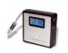 alarm clock portable FM radio with LCD display earphone jack