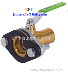 Flanged brass ball valves