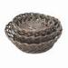 Round Storage Baskets in Coffee, Made of Plastic Rattan, Used for Packing and Storage