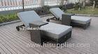 Luxury Grey Outdoor Rattan Daybed For Garden / Patio / Beach