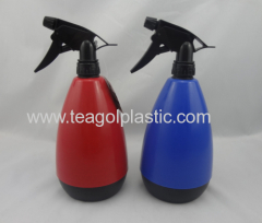 Plastic double wall water spray bottle for garden