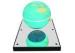 Non Stop Rotating Magnetic Levitating Globe With Steel Mirror Base,