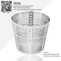 stainless steel 430 primada Slow Juicer filter basket