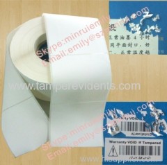 Blank Vinyl Egg Shell Destrctible Labels