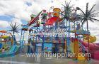 Funny Indoor or Outdoor Aqua Playground with Fiberglass Two Spiral Water Slide