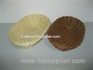 Traditional Oval Plastic Rattan Bread Basket Biege / Brown For Restanrant And Hotel