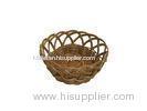 Samll Round Poly Rattan Fruit Basket For Kitchen , Hand Made