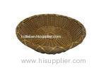 Dark Brown PP Rattan Fruit Basket Storage Washable Restaurant Use