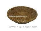 Dark Brown PP Rattan Fruit Basket Storage Washable Restaurant Use