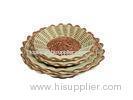 Round Wire Brown Rattan Fruit Basket Tray Eco-Friendly For Hotel Use