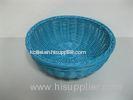 Blue Moistureproof Rattan Fruit Basket Eco-Friendly For Kitchen