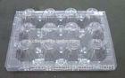 41mm Disposable Clear Plastic Egg Cartons PVC Rectangular / 12 Cavities
