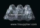 6 Cavities Clear Plastic Egg Cartons recycled For Storage , Egg tray