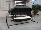 Luxury Fashion 2 Seat Poly Rattan Swing Chair For Beach / Office