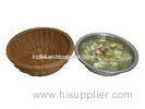 Oval Poly Bread Display Baskets / Rattan Basket Tray For Decorative