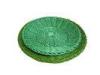 Green Handmade Oval Poly Rattan Basket Tray Storage Home Use