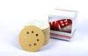 WEEM 2708 Yellow Paper Aluminum Oxide Hoop & Loop / Velcro Sanding Disc With 8 Holes