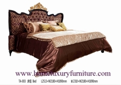 King Beds Europe classic bed royal luxury bed solid wood bed supplier Italy style