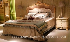 King Beds classic bed royal luxury bed solid wood bed supplier Italy style