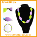 Silicone double color beads shape necklace