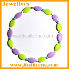 Silicone double color beads shape baby teether
