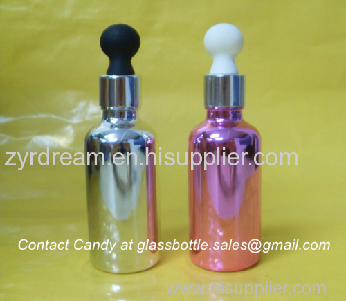 Electroplating Essential Oil Bottle With Droppers