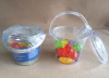 Plastic ice bucket with 16pcs fruit shape ice cubes reusable