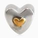 Special Design Antique Sterling Silver Happy Anniversary Gold Plated Heart Charm Beads