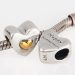 Special Design Antique Sterling Silver Happy Anniversary Gold Plated Heart Charm Beads