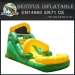 Family backyard green inflatable water slide