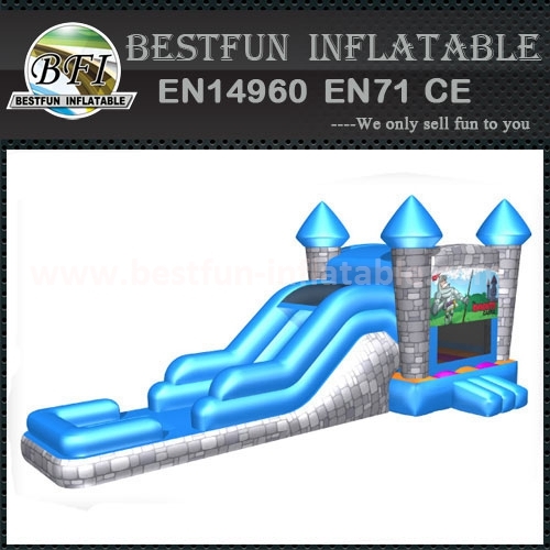 Blue brave knight inflatable combo