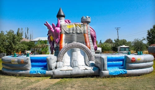 Grateful inflatable dragon jumping castles obstacle course