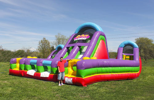 Inflatable fun city crazy obstacle course