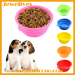 Silicone collapsible pet bowls easy take