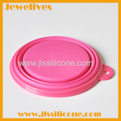 Silicone folding dog bowls round shape