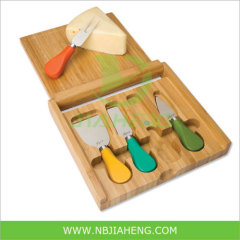 Bamboo Cheese Cutting Board Set with Cheese Knife