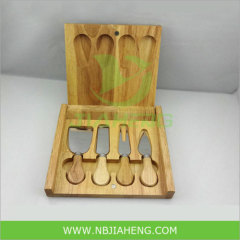 Wooden Cheese Board with Knives Cheese Cutter Tools