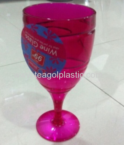 Plastic wine glass Wine cup Wine goblet PS 450ml