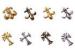 Fashional Metal Glitter Nail Art Decorations 3D Nail Stickers