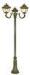 Antique Outdoor Pole Light Black Garden Lamp 100W E27 , Aluminum And Glass