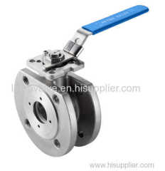 DIN Pn16/40 Wafer Type Ball Valve with Direct Mounting Pad